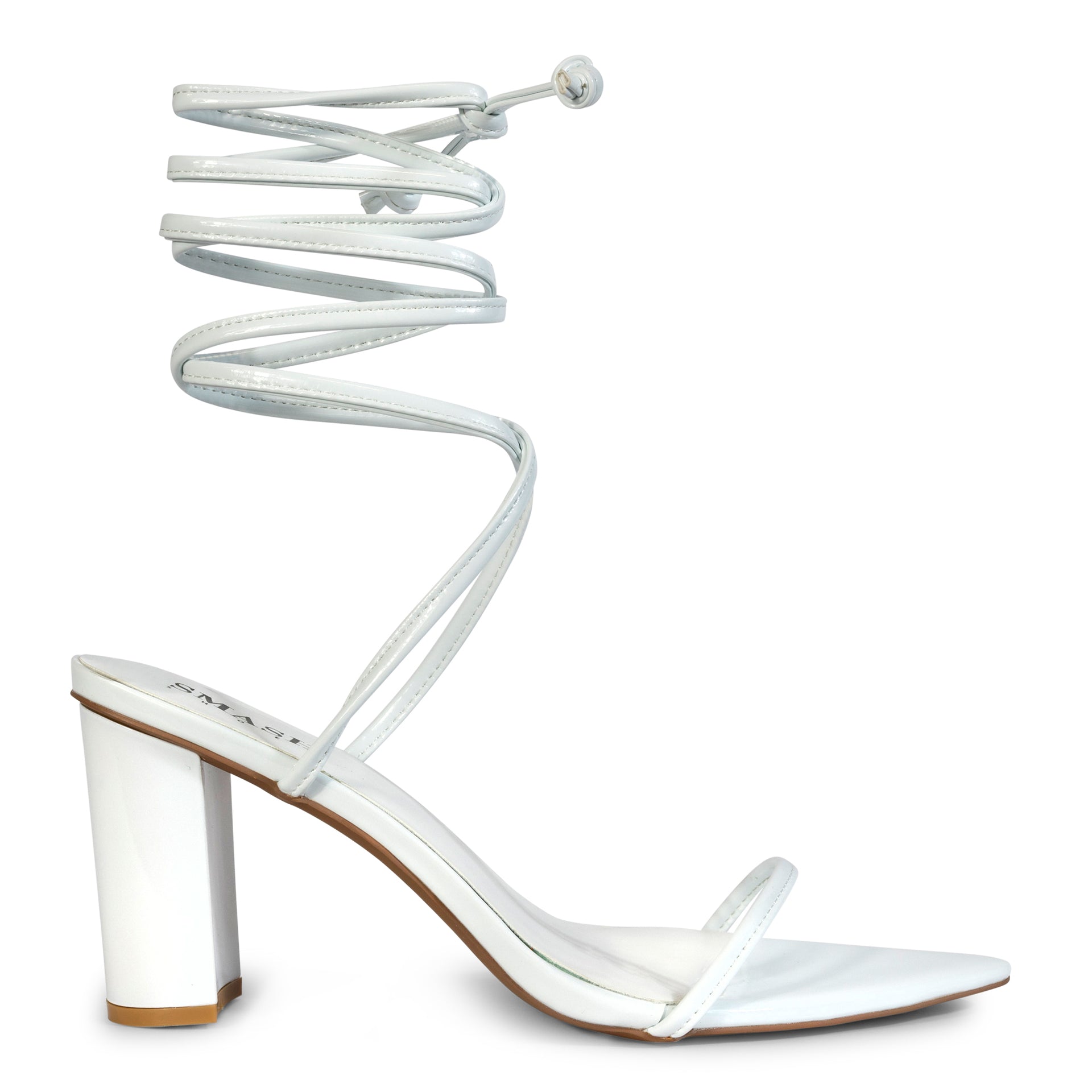 Wide Fit White Clear Block Heels Wide Fit Clear Lace Up Block